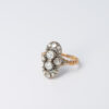 14 karaats gouden roos diamanten ring