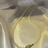 Jugendstil cultivé parelcollier met antiek witgouden slot