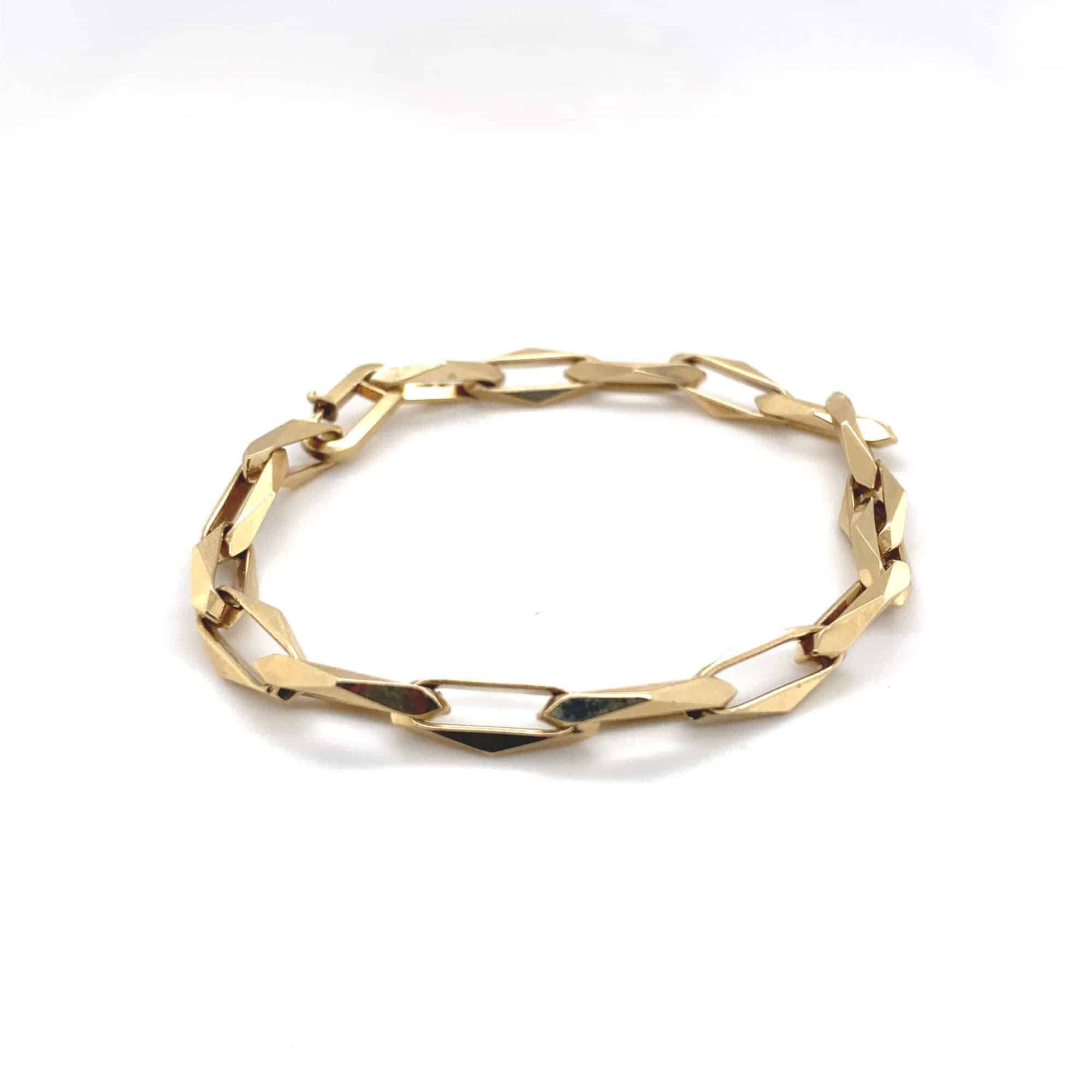 14 karaats geelgouden forever closed armband