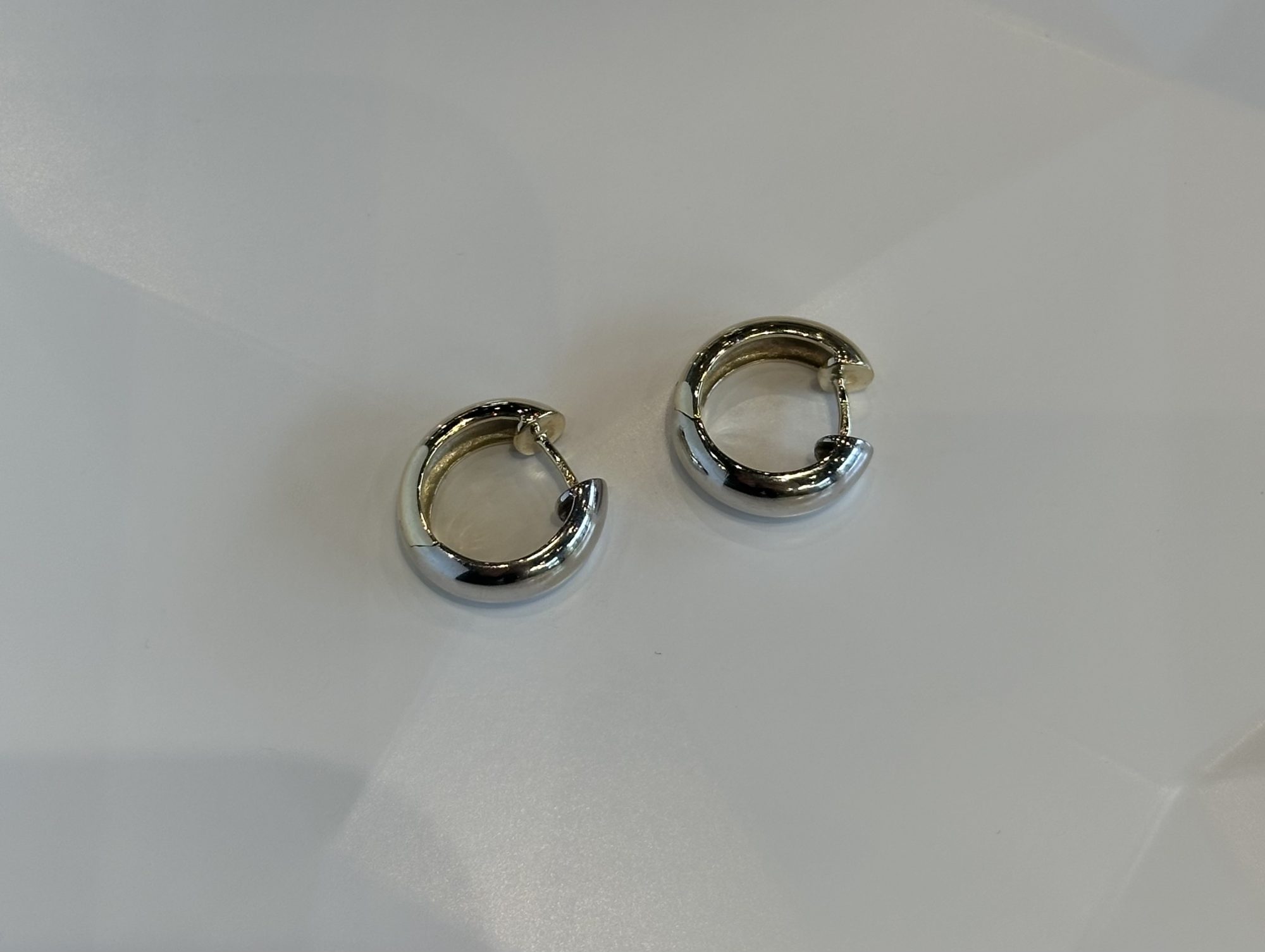 Set bicolor gouden creolen