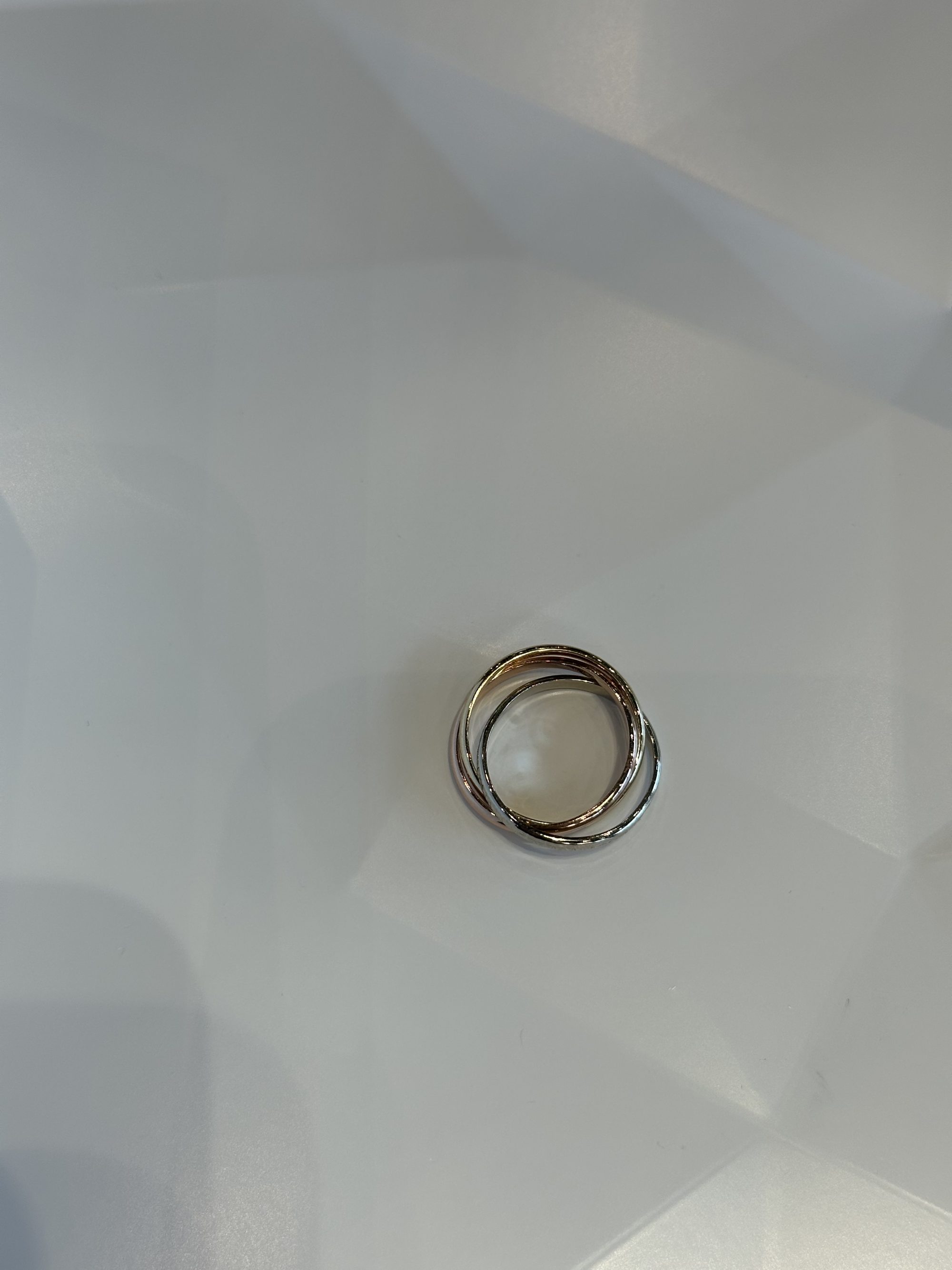 Tricolour gouden trois-anneaux ring model cartier