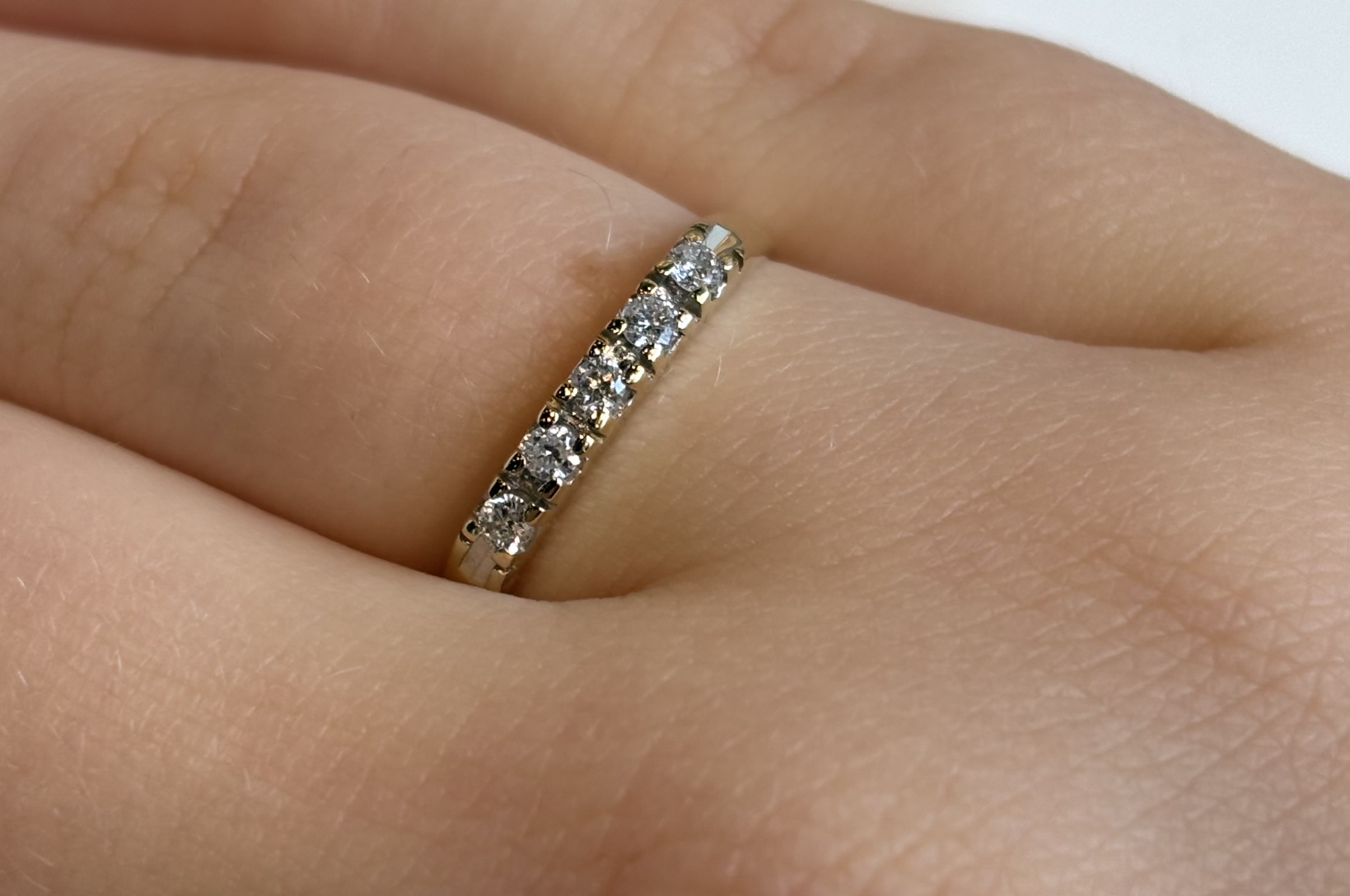 Gouden memoirering 0,15ct - Afbeelding 2