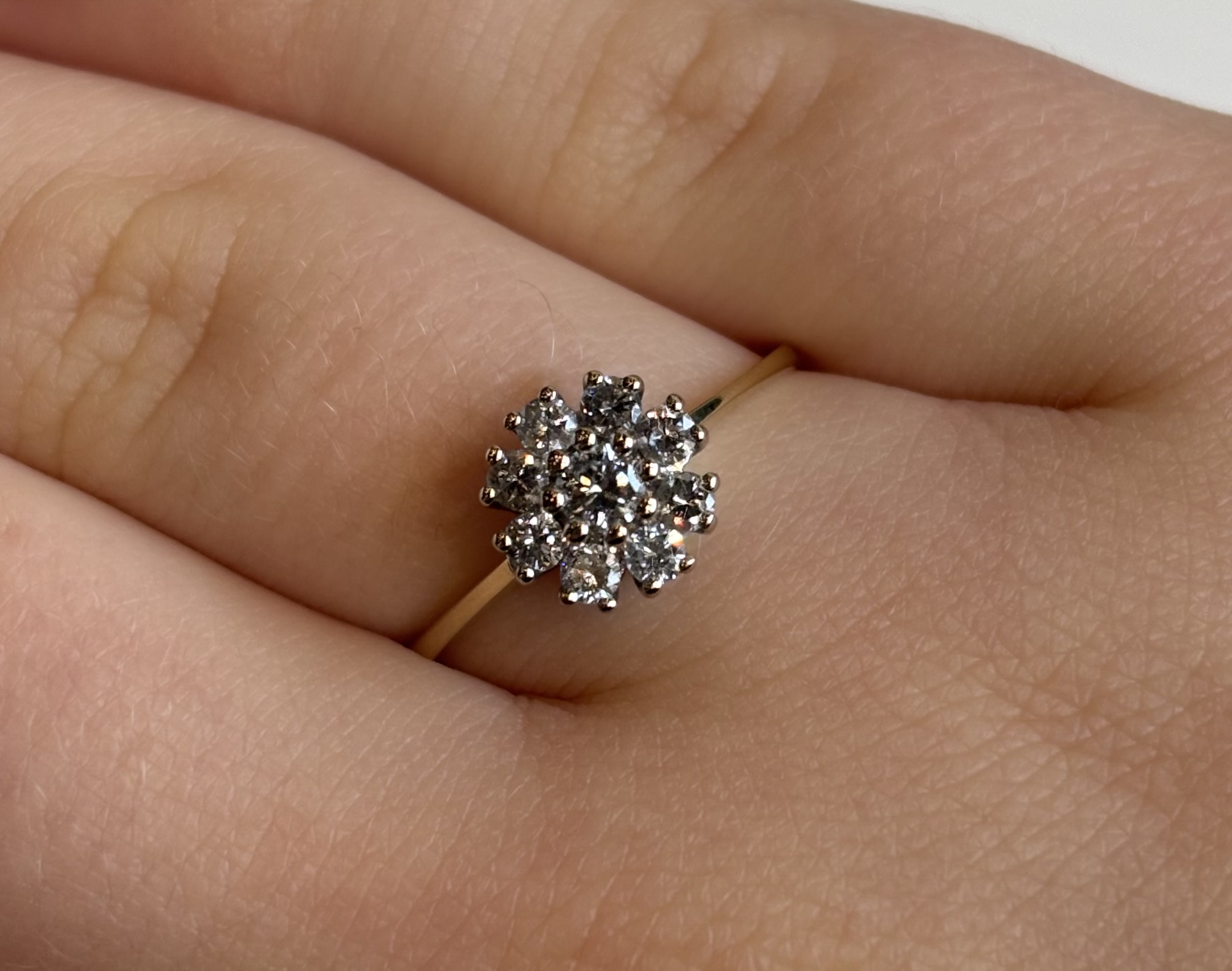 Bicolor entouragering met briljanten 0,50ct - Afbeelding 2