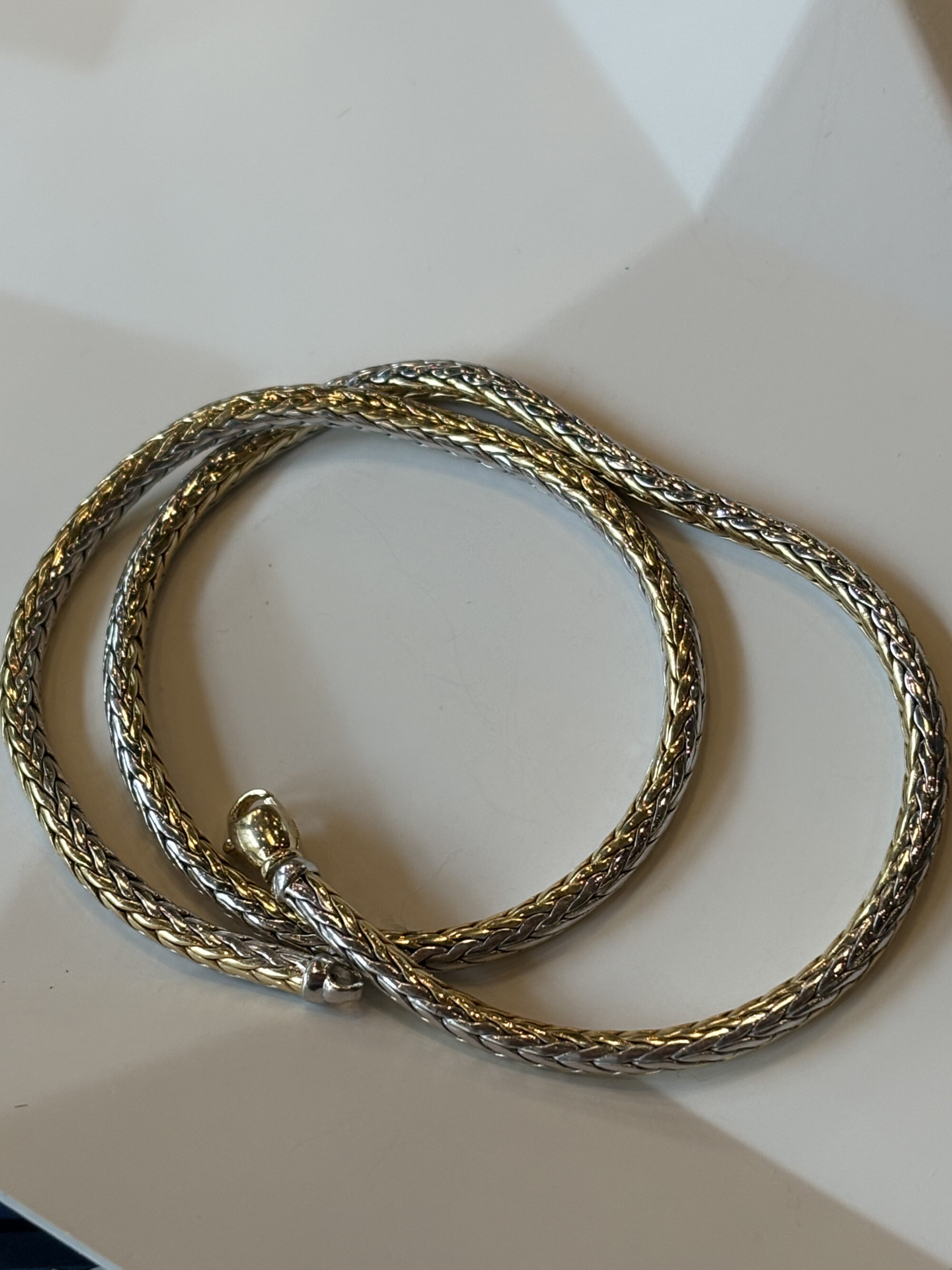 Bicolor gouden vossenstaartcollier