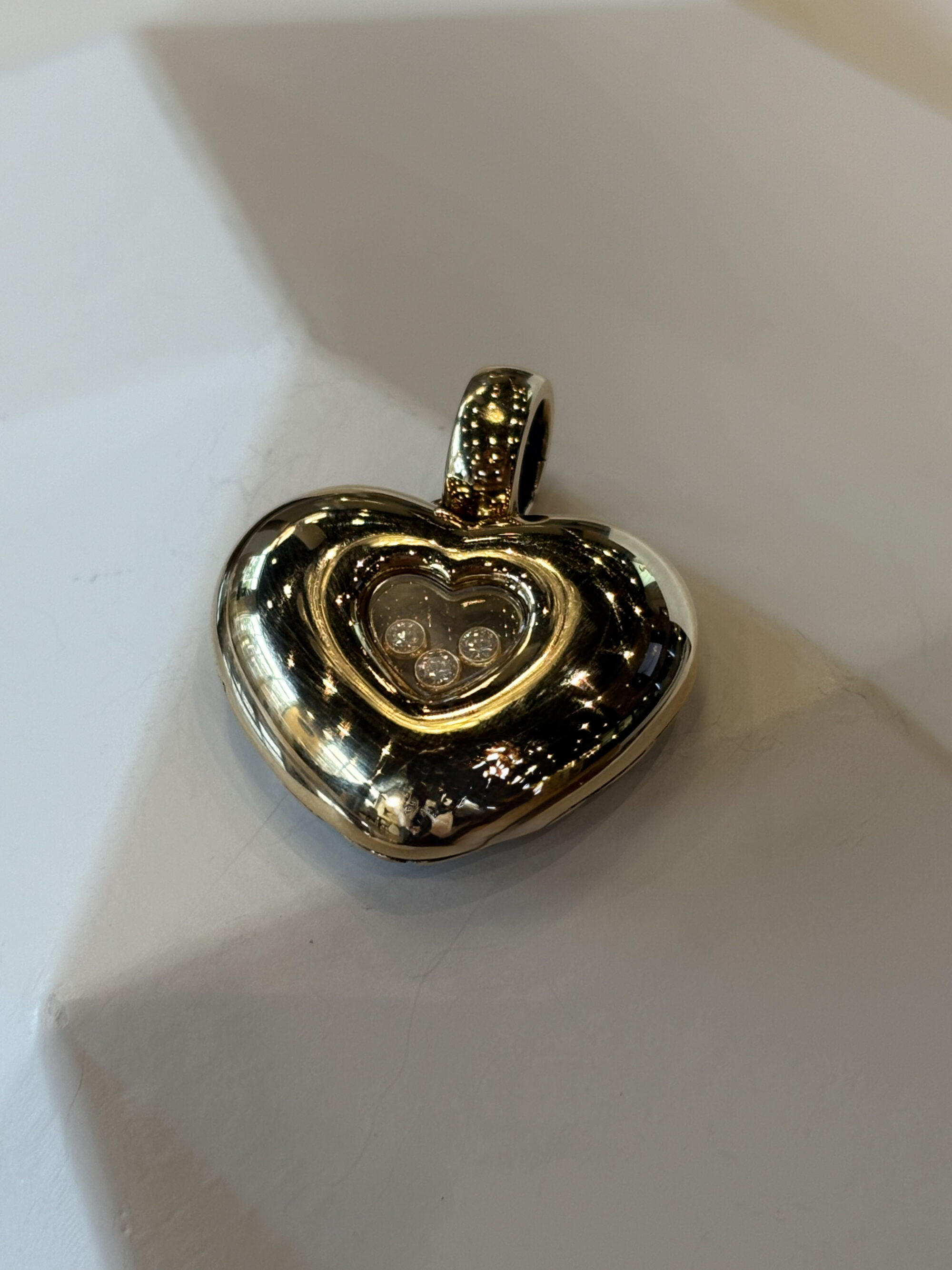 Gouden Chopard hanger happy diamonds